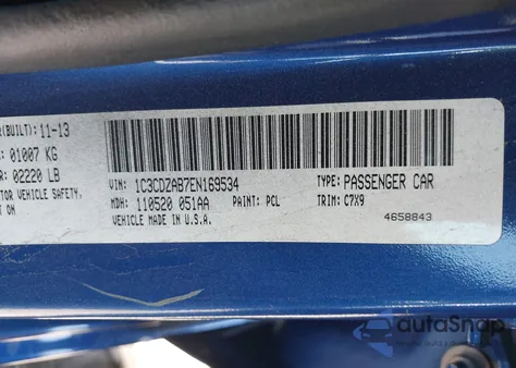 2014 Dodge Avenger Se z USA, uszkodzony, nr VIN 1C3CDZAB7EN169534